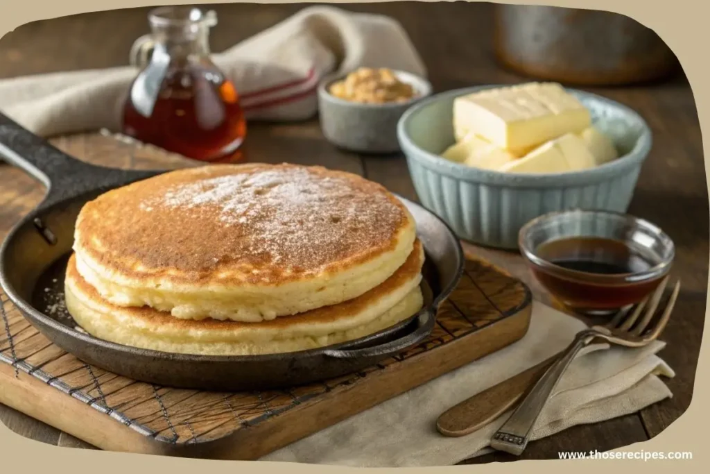 Hand mixing batter for hoe cakes in a bowl